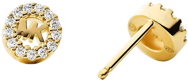 Michael Kors Women's silver stud earrings, gold-plated.