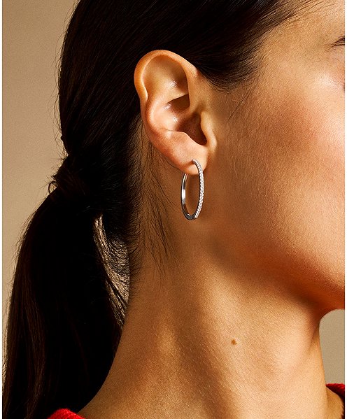 Fossil Women's Steel Earrings.