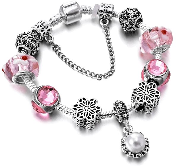 Náramok Silver Star Náramok –  pink perla-1 – 20 cm ...