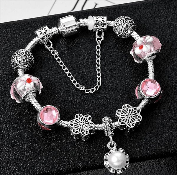 Náramok Silver Star Náramok –  pink perla-1 – 20 cm ...