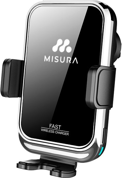 Telefontartó Misura MA04 - Autós telefontartó vezeték nélküli QI.03 töltéssel SILVER ...