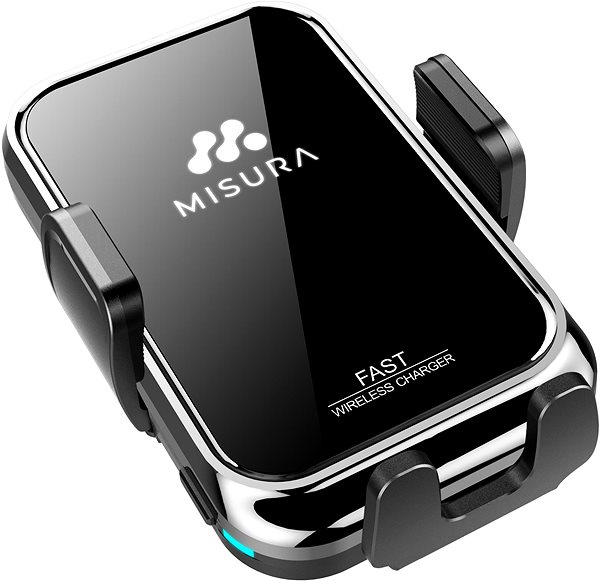 Držiak na mobil Misura MA04 – Držiak mobilu do auta s bezdrôtovým QI.03 nabíjaním SILVER ...