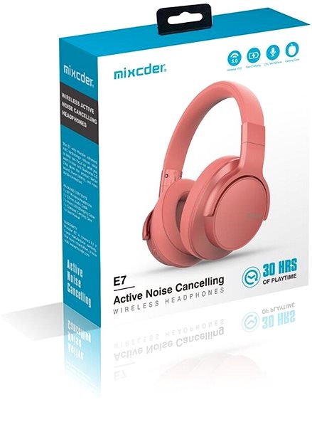 Wireless Headphones Mixcder E7 Orange Packaging/box