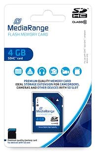 Memóriakártya MEDIARANGE SDHC 4GB 10. osztály ...