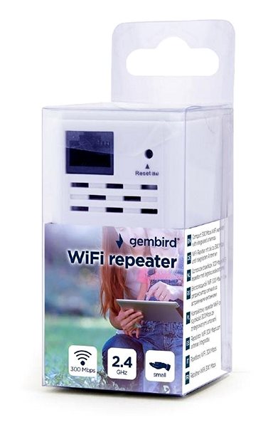 WiFi extender Gembird WNP-RP300-03 300 Mbps, fehér Csomagolás/doboz