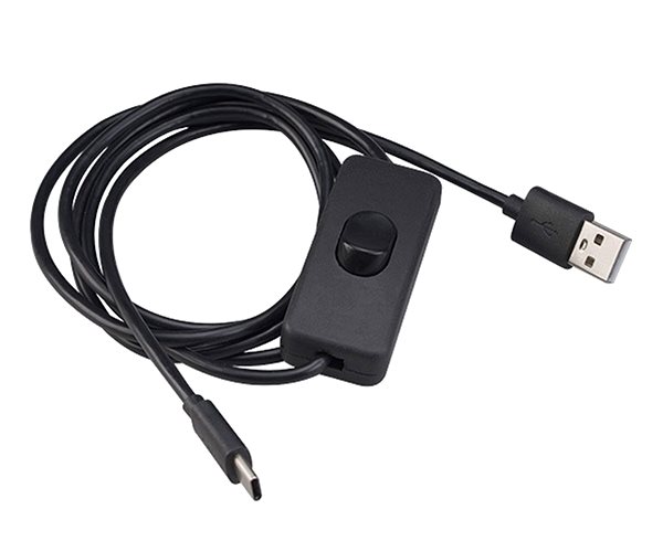 Dátový kábel AKASA USB C napájací kábel so switchom/AK-CBUB57-15BK Screen