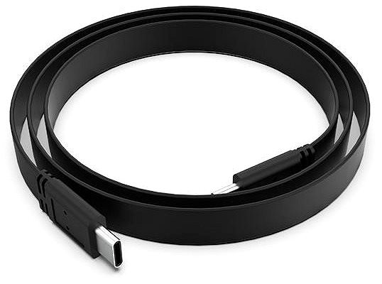 Dátový kábel AKASA USB-C/USB-C 3.2 Gen 2×2, 20 Gbps Cable, 46 W PD, 4K @ 60 Hz, 1 m Bočný pohľad