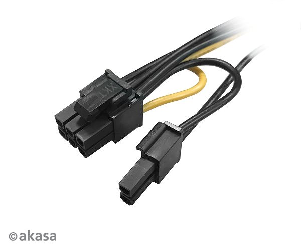 Adapter AKASA 2x SATA to 8-pin PCIe 2.0 Power Adapter Connectivity (ports)
