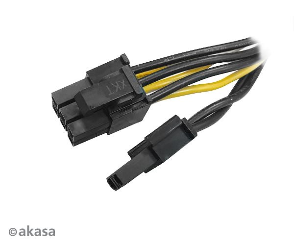 Adapter AKASA Power Reducer 4pin Molex auf 8pin PCIe Anschlussmöglichkeiten (Ports)