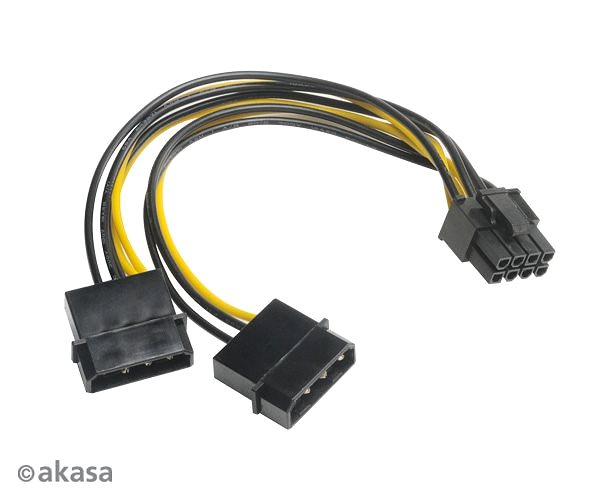 Adapter AKASA Power Reducer 4pin Molex to 8pin PCIe Connectivity (ports)