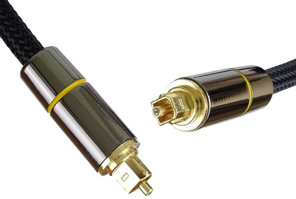 AUX Cable PremiumCord Optical Audio Cable Toslink, OD:7mm, Gold-Metal Design + Nylon 1m Features/technology