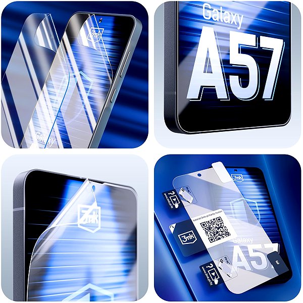 Glass Screen Protector 3MK HARDY Fusion Hybrid Glass for Samsung Galaxy A57 (2pcs) ...