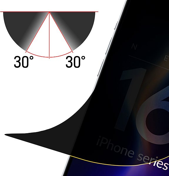Kijelzővédő fólia 3MK Silky Matt Privacy Apple iPhone 16 Pro védőfólia ...