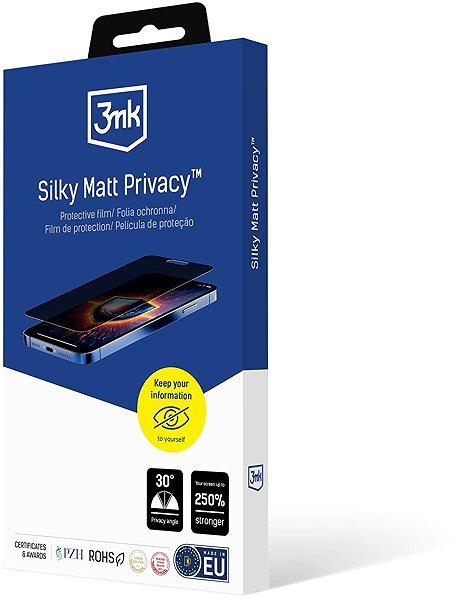 Kijelzővédő fólia 3MK Silky Matt Privacy Aligator A830 Senior védőfólia ...