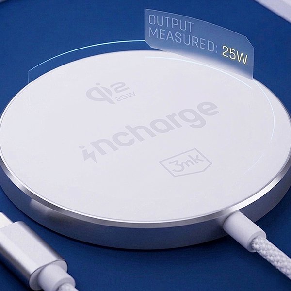 Kabelloses Ladegerät 3MK inCharge Align Qi2.2 25W für Android, weiß ...
