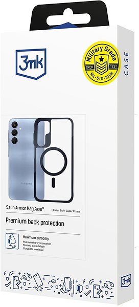 Handyhülle 3MK Satin Armor MagCase für Samsung Galaxy A25 5G ...