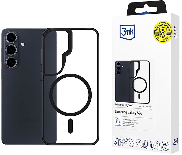 Handyhülle 3MK Satin Armor MagCase für Samsung Galaxy S26 ...