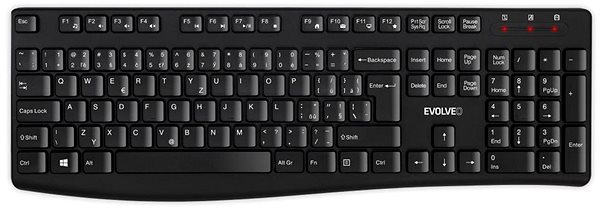 Keyboard and Mouse Set EVOLVEO K1050 black - CZ/SK ...