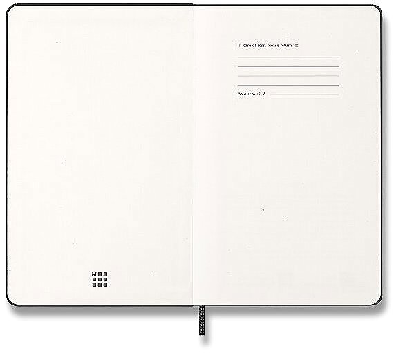 Határidőnapló Moleskine 2027 L napi beosztású, kemény borítós, fekete ...