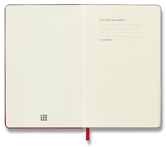 Határidőnapló Moleskine 2027 S napi beosztású, kemény borítós, piros ...
