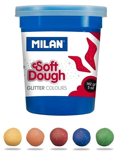 Modelovacia hmota MILAN Glitter Color, 5 × 142 g ...