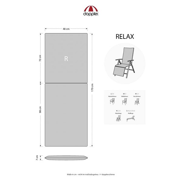 Kültéri ülőpárna DOPPLER Párna relax, FUSION 2430 fotelhez ...