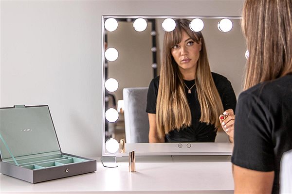Makeup Mirror Mmiro, Hollywood make-up mirror with lighting L606 60 × 53 cm, silver ...