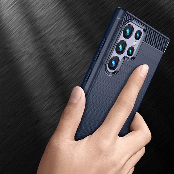 Kryt na mobil MG Carbon silikónový na Samsung Galaxy S23 Ultra, modrý ...