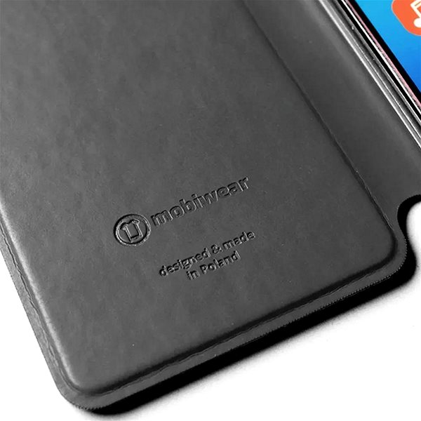Mobiltelefon tok Mobiwear Samsung Galaxy S24 FE kék bőr flip tok ...