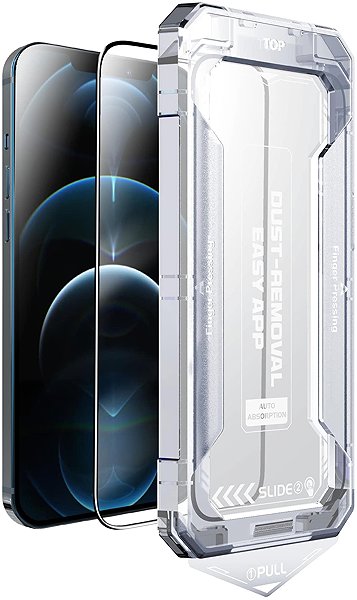 Glass Screen Protector Mobile Origin Screen Guard with easy application iPhone 12/12 Pro ...