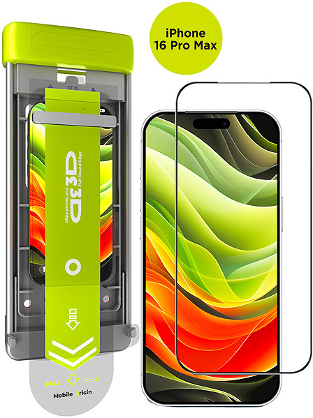 Glass Screen Protector Mobile Origin Screen Guard 3D AR With Applicator PRO iPhone 16 Pro Max ...