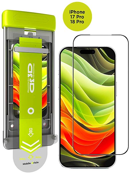 Glass Screen Protector Mobile Origin Screen Guard 3D AR With Applicator PRO iPhone 17 Pro/18 Pro ...