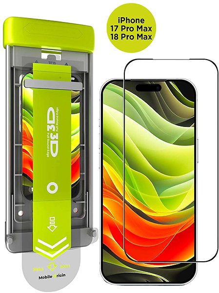 Glass Screen Protector Mobile Origin Screen Guard 3D AR With Applicator PRO iPhone 17 Pro Max/18 Pro Max ...
