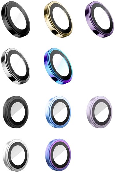 Kamera védő fólia Mobile Origin Blueo Sapphire Crystal Camera Lens Protector Black iPhone 14 Pro/14 Pro Max üvegfólia ...