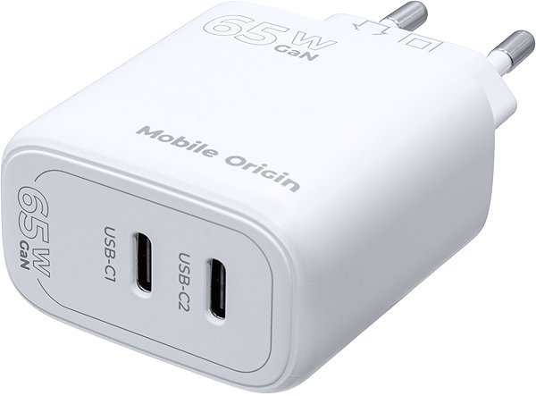Wall Charger Mobile Origin GaN 65W Charger TÜV MO19 - Dual USB-C ...