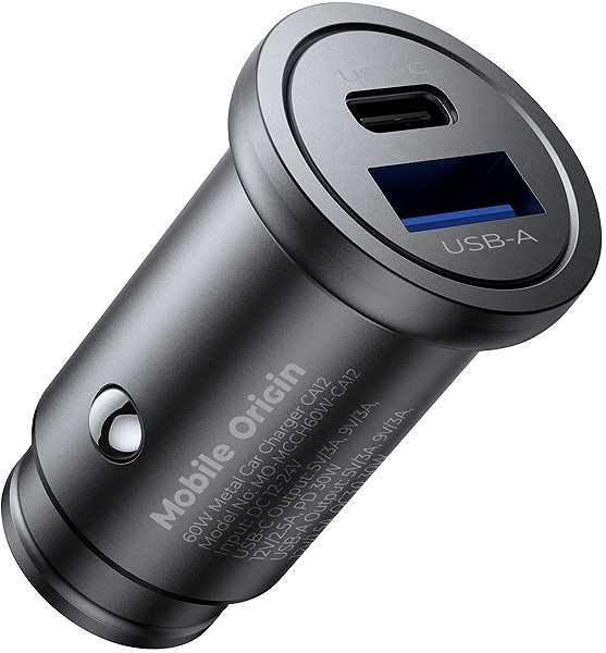 Car Charger Mobile Origin Metal Car Charger 30W, CA12 USB-C USB-A ...