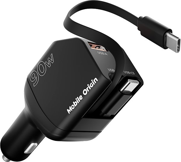 Car Charger Mobile Origin 90W Car Charger CA22 - USB-C + USB-A, 2x USB-C Cable ...