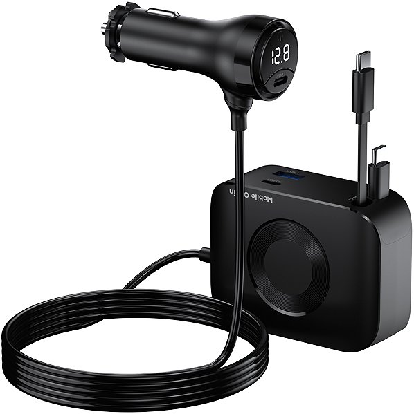 Car Charger Mobile Origin 75W 5in1 Car Charger CA23 - 2x USB-C + USB-A Port, 2x USB-C Cable ...