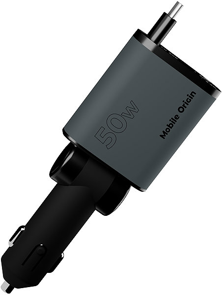 Car Charger Mobile Origin 4in1 50W Car Charger CA28 USB-C + USB-A USB-C And Lightning Cable ...