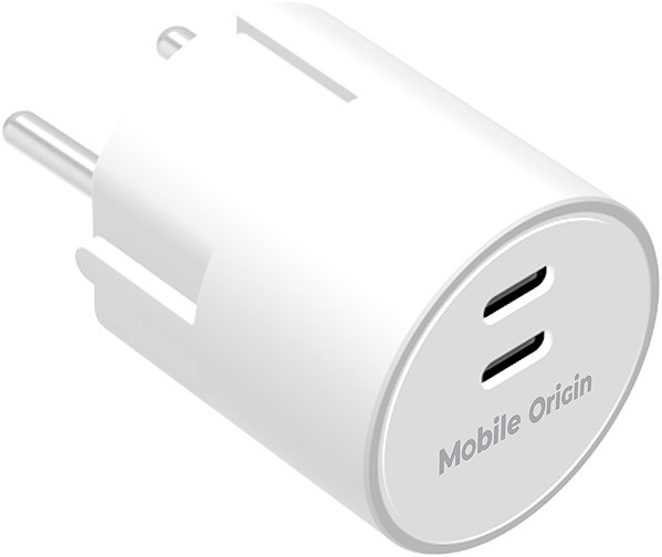 Wall Charger Mobile Origin 30W Charger Plug PW33 2x USB-C White ...