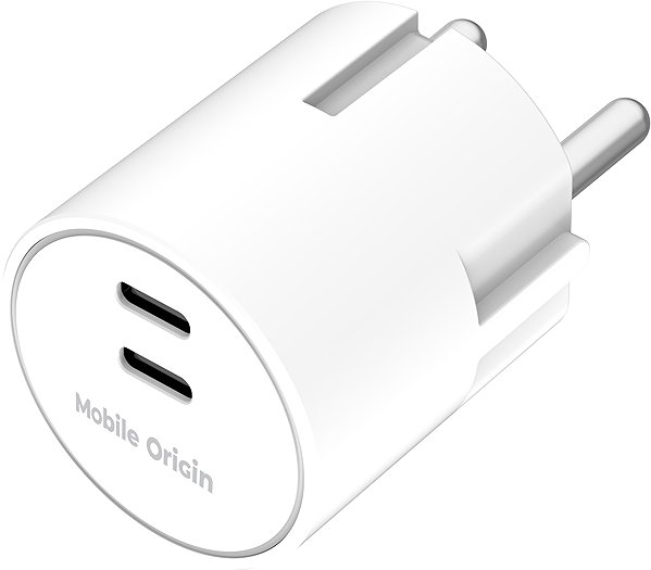 Wall Charger Mobile Origin 30W Charger Plug PW33 2x USB-C White ...
