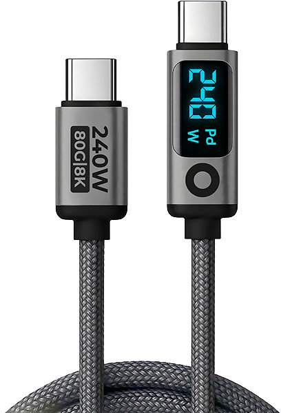 Data Cable Mobile Origin 240W 80Gbps, 8K/60Hz LED Display USB-C Cable 1.5m CB18 ...