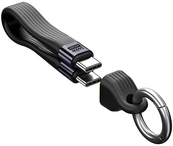 Data Cable Mobile Origin 240W 40Gbps 8K USB-C Keychain Cable CB17 Black ...
