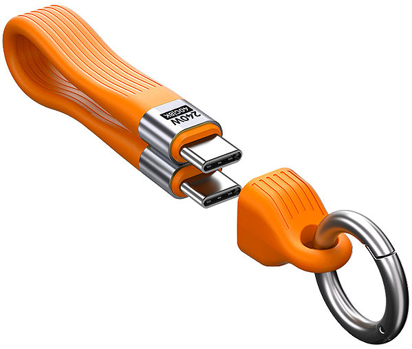 Data Cable Mobile Origin 240W 40Gbps 8K USB-C Keychain Cable CB17 Orange ...