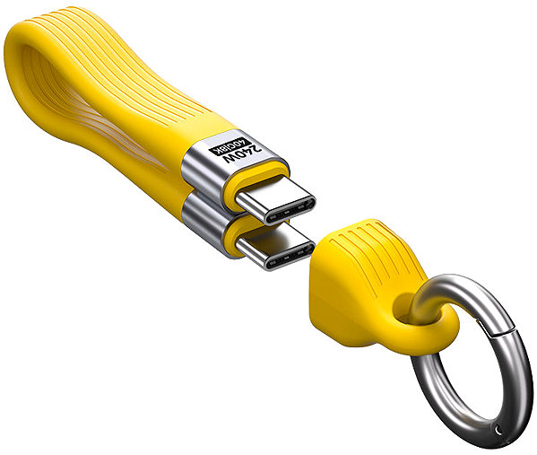 Data Cable Mobile Origin 240W 40Gbps 8K USB-C Keychain Cable CB17 Yellow ...