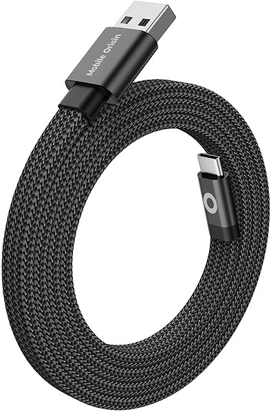 Data Cable Mobile Origin Magnetic Flat Patented Original Cable USB-A to USB-C 1m, Black ...