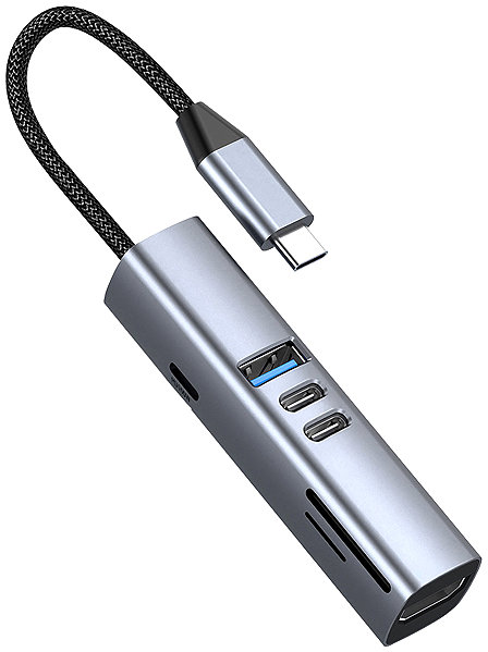 USB Hub Mobile Origin 7in1 MultiHub HB2 - 3x USB-C, USB-A, HDMI, TF/SD Cards, USB-C Cable ...