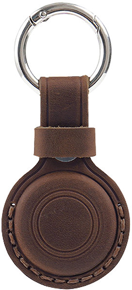 AirTag Key Ring Mobile Origin AirTag Outdoor Leather Keychain A7 Midnight Brown ...