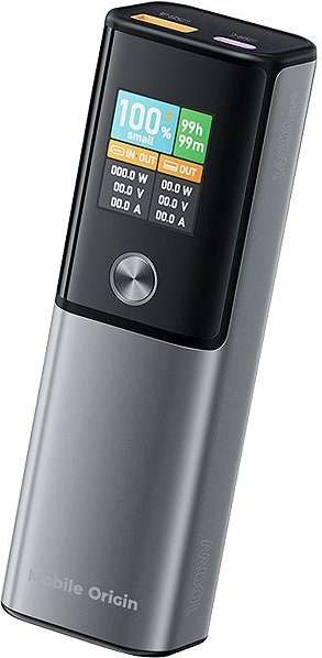 Power Bank Mobile Origin 100W PD 14000mAh Display PowerBank PB12 - USB-C + USB-A ...
