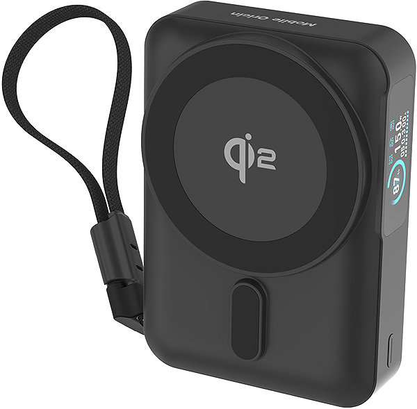 Power Bank Mobile Origin 10,000mAh Qi2 TFT Display Semi-Solid Power Bank PB19 - USB-C Cable Black ...